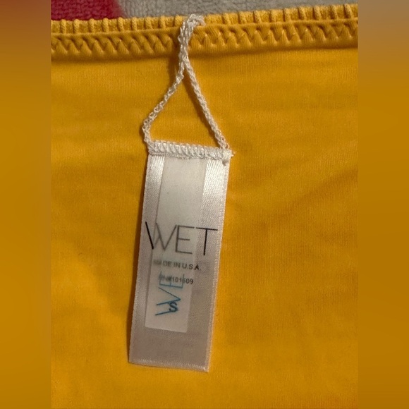 NWT WET SWIMWEAR Bright Yellow Bikini Bottom with Side Ties - Picture 7 of 9